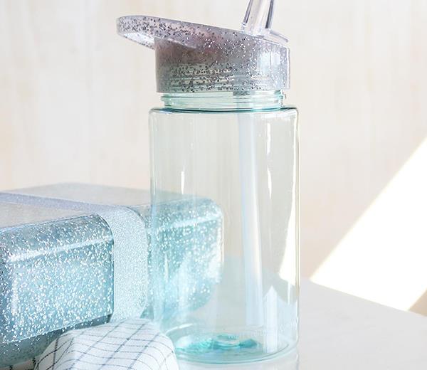 Drink bottle Glitter Silver